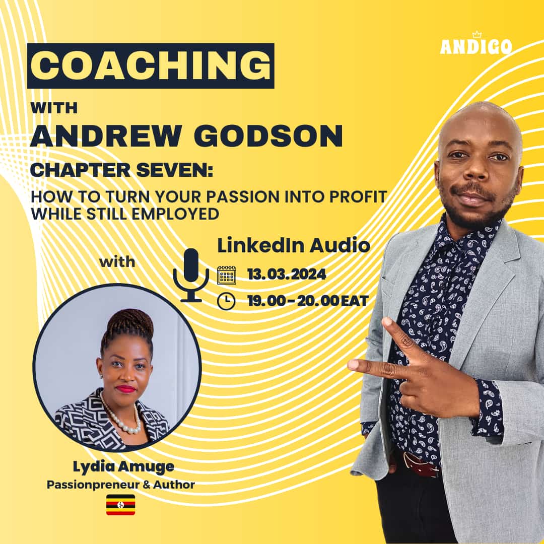 Are you wondering how to ignite your Entrepreneurial spark? Are you wondering how to build a Profitable Purpose Driven Business while still Employed? Join Godson and I tomorrow as we delve deep into this. Entebbe #lydiaamuge #ProfitFromYourPassion #enterpreneur #WhatsApp