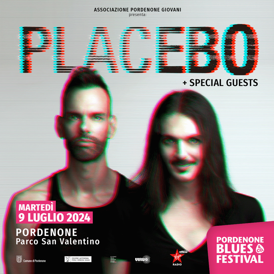 PLACEBO LIVE – PORDENONE, ITALY 2024 Tuesday 9 July – Pordenone Blues Festival, Pordenone, Italy Tickets on sale now – placebo.ffm.to/pordenone24