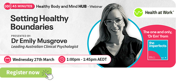 ACParamedicine's tweet image. College members enjoy exclusive access to an online hub through #HealthAtWork, offering a variety of resources for wellbeing.

Join Dr. Em from The Imperfects later this month as she discusses healthy boundary-setting.

Learn more: bit.ly/Health-At-Work… #ParaHealth