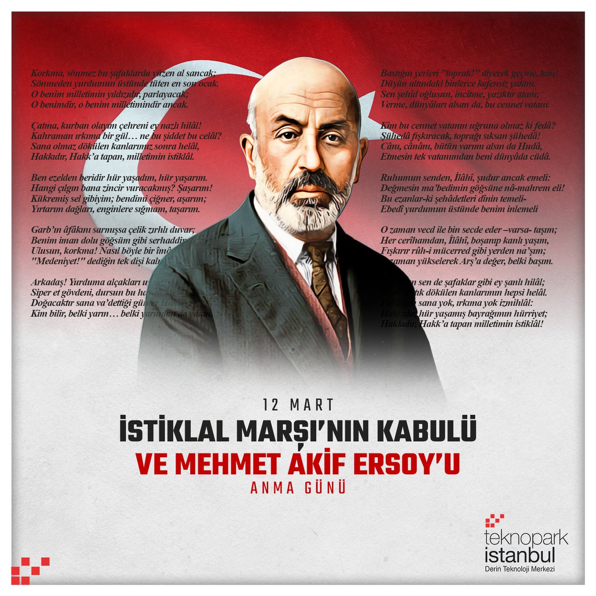 İstiklal Marşı’nın kabulünün 103. yılında vatan şairi Mehmet Akif Ersoy’u ve tüm şehitlerimizi rahmetle anıyoruz.