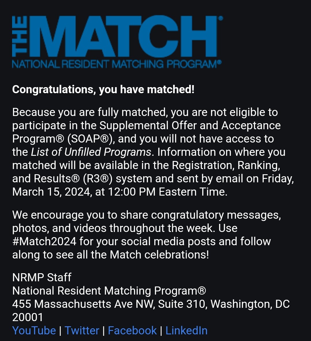 MustafaArifMD's tweet photo. Humbled. Alhumdulilah for everything.
#Match2024 https://t.co/v76aWXMnip