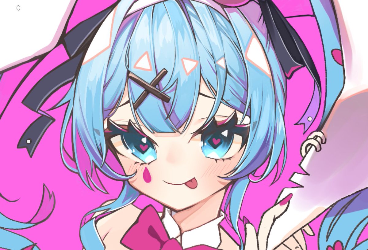 初音ミク 「顔かわい～ 」|春野ほたる🐮🌸チャンネル登録者1万人行くまで絵描き続ける奴配信中のイラスト