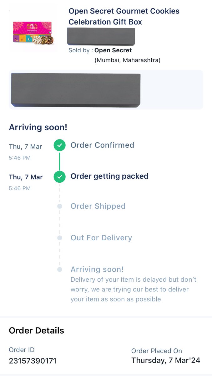 KaranJigar143's tweet image. Happened again.

Struggling with order #23157390171 from @Paytm @OpenSecretSnack – processing issues, no tracking, and no luck creating a support ticket. @Paytmcare, need your assistance to track down this delivery hiccup! 🙏 @vijayshekhar #PaytmSupport #CustomerService #fraud