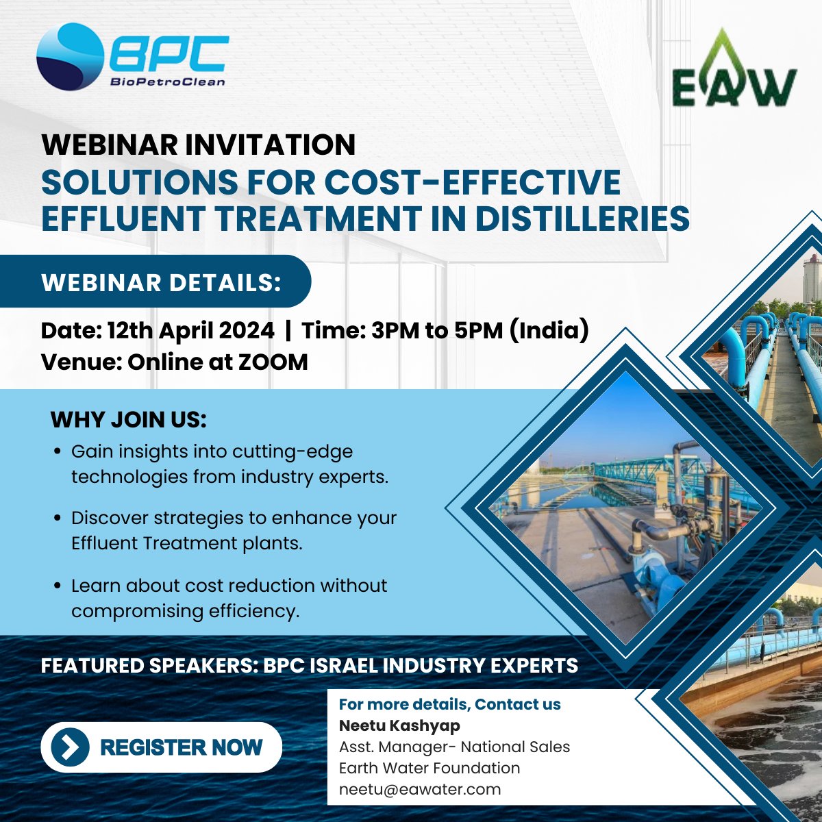 ea_water's tweet image. Join us for a webinar that unlocks the secrets to efficient #EffluentTreatment! We're tackling the challenges faced by #distillery owners, and it's a hot topic for the All-India Distillers' Association (AIDA). Register Now: forms.office.com/r/V0sJ6j5jAa

#WaterManagement #WebinarAlert
