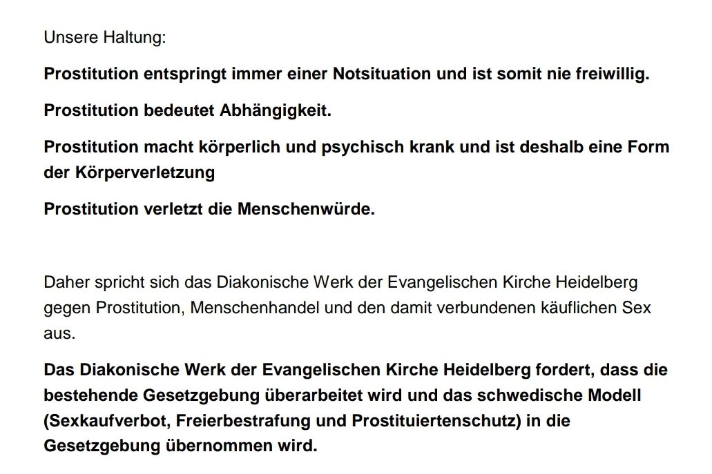 RubyRebeldeA's tweet photo. Wann steuert die Evangelische Kirche @EKD + @diakonie gegen #Sexarbeitsfeindlichkeit in den eigenen Reihen?
Seit geraumer Zeit kippen die Diakonischen Werke (DW Berlin-Brndbrg, Heidelberg, Mannheim) um + fordern ein "Sexkaufverbot". Die kruden Begründungen v. DW Heidelberg: 
🔽 https://t.co/M8gY9pXHq2