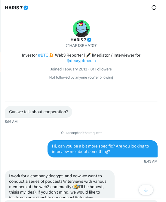 jonklinger's tweet photo. And now in English. I always enjoyed people who interact with scammers. Mine apparently was too stupid. A few minutes ago I got this message asking for an interview; this is quite standard. So I asked myself, "what's the scam?". https://t.co/yYb7GJIAoL