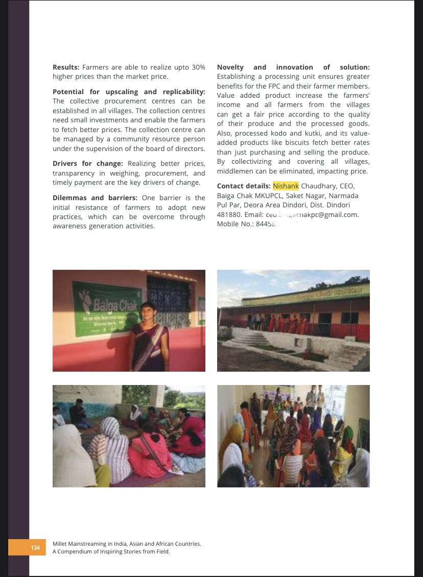 iamNishank_'s tweet photo. Honored to feature in 

'Millets Mainstreaming in India, Asian, and African Countries: A Compendium of Inspiring Stories from the Field' 

published by @NITIAayog 

Grateful for the opportunity to contribute to this impactful initiative! 

#IYM23 #InspiringStories #MyMillet https://t.co/T96cfw6e0j