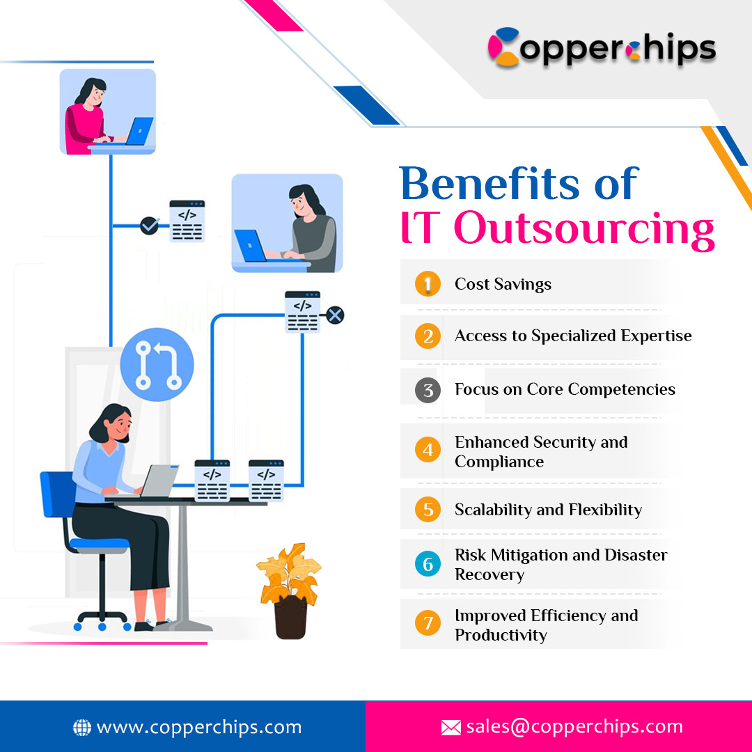 Are you looking to elevate your business operations to the next level? Discover the incredible benefits of IT Outsourcing Services! 💻✨
Contact us today: copperchips.com

#ITOutsourcing #BusinessGrowth #Efficiency #CostSavings 🚀🔐💼