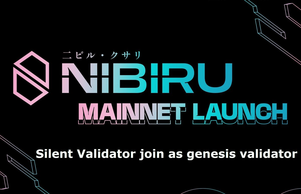 EthExploring's tweet photo. Nibiru Chain Mainnet has officially launched.  🔥

$NIBI token is listed on @gate_io @kucoincom @MEXC_Official and @Bybit_Official

Silent Validator is honored to join as genesis validator.
Welcome to support us by delegating to silent 💜!