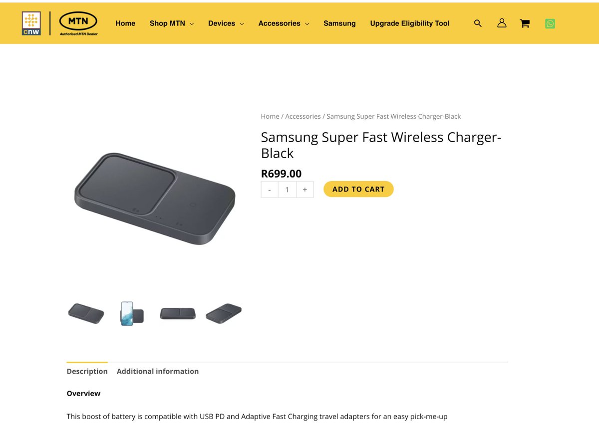 RaviRaghavaS's tweet photo. @MTNza Issue is i received the single super fast wireless charger though i ordered for the double super fast wireless charger. https://t.co/RZw6gFVJQ8