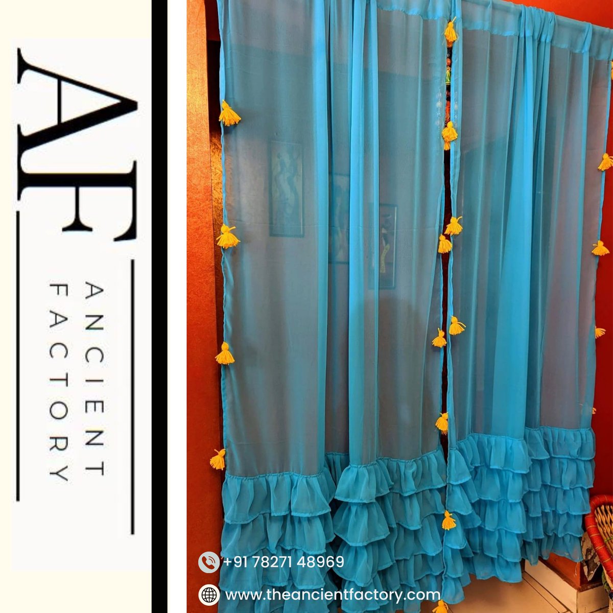 AncientFactory's tweet photo. 📱 Connect with us at +91 78271 48969 or visit https://t.co/W1rtLraitd to adorn your home with the finest curtains. Redefine your space with The Ancient Factory's exceptional designs.

 #TheAncientFactory #Curtains #HomeDecor #EleganceRedef https://t.co/y46R6PJhFH
