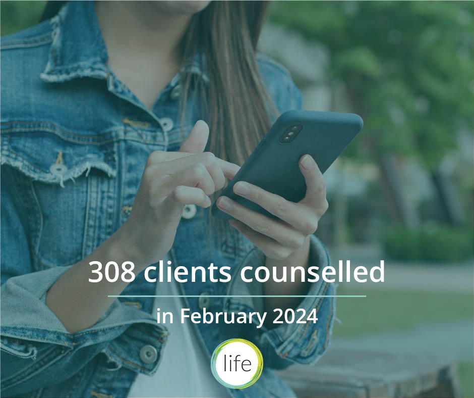 In February we counselled 308 clients! With our Helpline accessible by freephone, text, and email, help for any pregnancy-related problem is only a call, text, or click away.