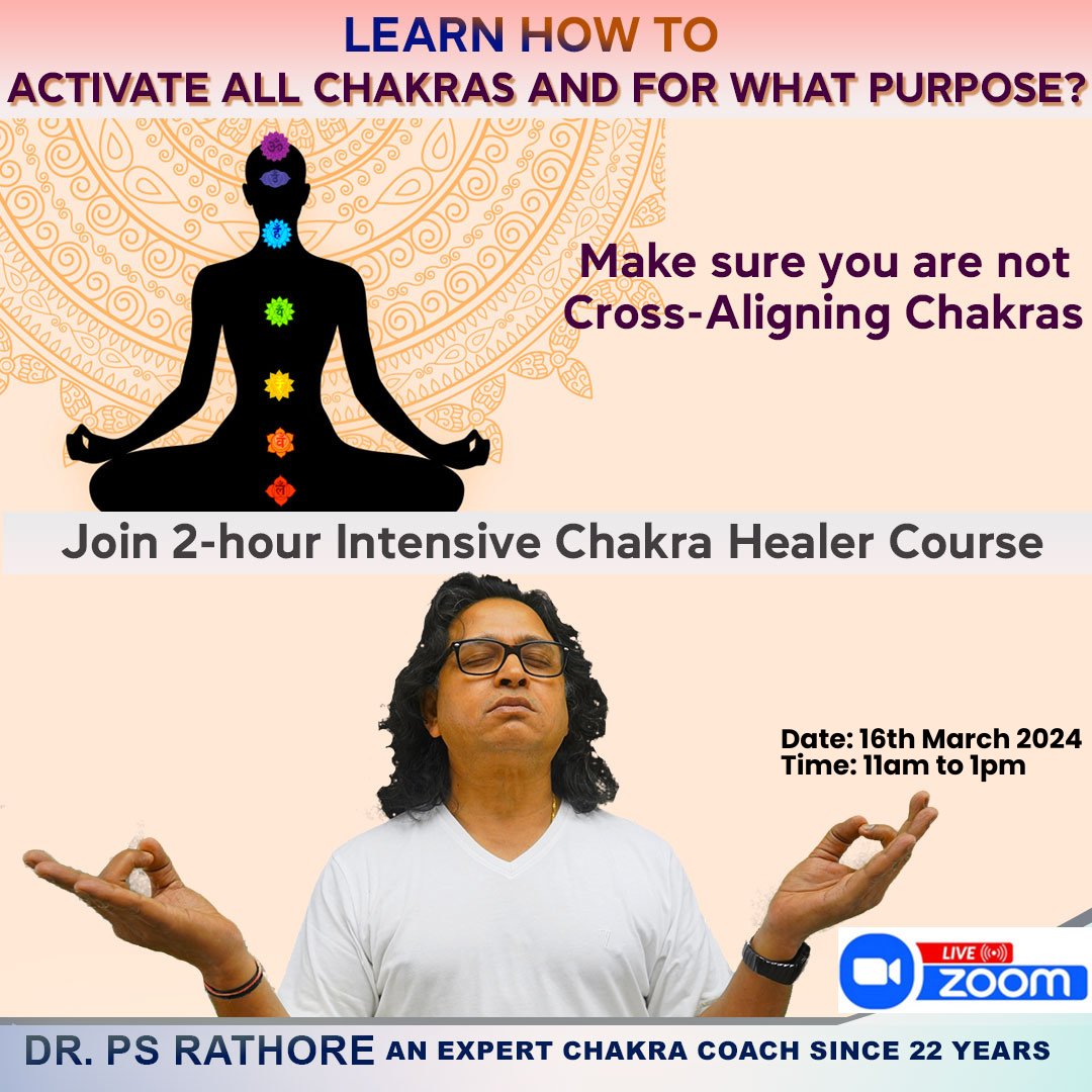 Dr. PS Rathore Most respected Chakra Healer in corporate world is helping you to Become a Certified Chakra Healer!Heal yourself & Others. Learn Tools & Techniques of Chakra. Be disease free,healthy &wealthy. Register now: paytm.me/ysz-pys Whatsapp us @9891464640