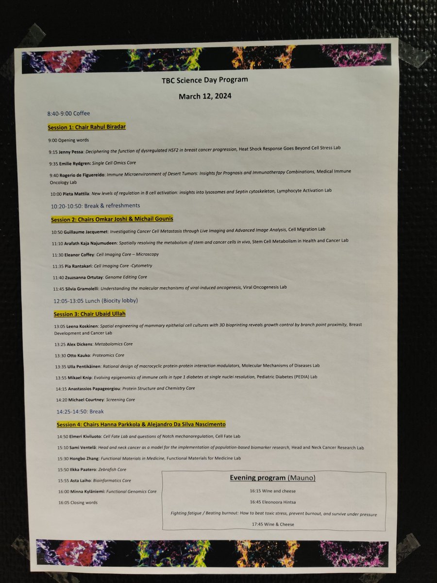 Exciting start to TBC Science Day with a fascinating program lineup! Looking forward to diving into some cutting-edge research and discoveries. #TBCScienceDay #Science