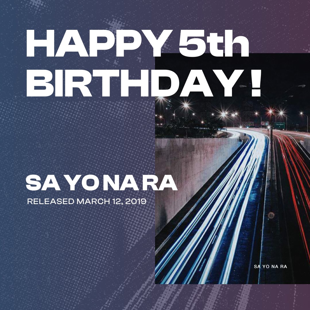 forgetfulbob's tweet photo. Happy 5th Birthday – SA YO NA RA 🎂🎉🎉🎉 Released March 12, 2019.

Thank you guys for supporting this album all these years.
It means the world to us 🖤

New music again someday, we hope to see you all again.

Love FBOB,

🌐➡️https://t.co/62LQNulSkH https://t.co/Bro8y4bJ6R