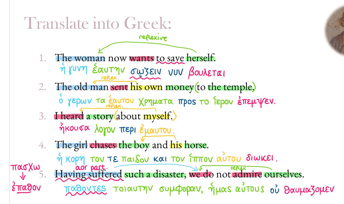 WycombeClassics's tweet photo. The power of colour-coding when doing English into Greek! https://t.co/4hQTDm3VA1