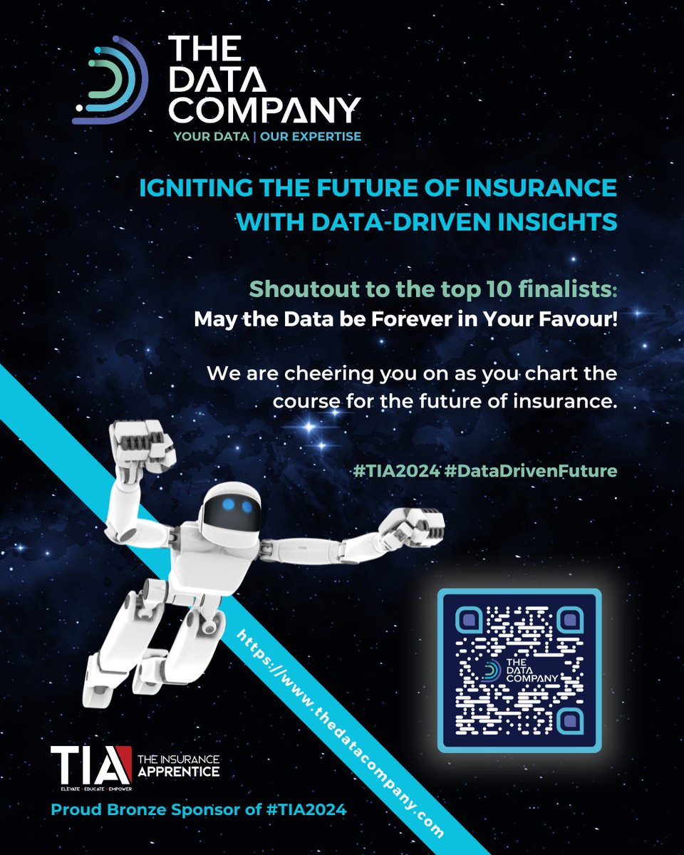 DataCompanytech's tweet photo. 🌟 Good luck to the Top 10 contestants of The Insurance Apprentice as they embark on this exciting journey in the competition's 10th anniversary! 🏆We're cheering for each of you! May the Data be forever in your favour. 💼📊 #TIA2024  #DataDrivenInsurance #thedatacompany https://t.co/4wh3plKB1S