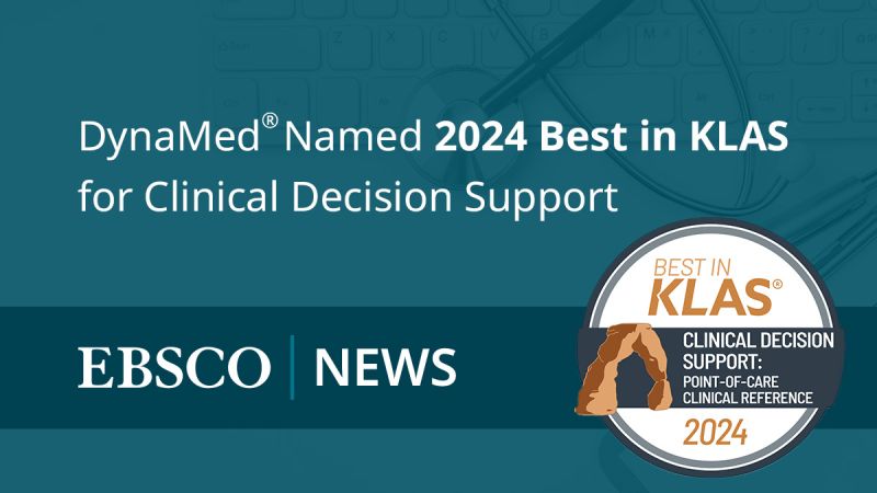 FacultadEFP_UCM's tweet photo. DynaMed ha sido clasificada (reconocida) como la mejor herramienta de apoyo a la decisión clínica del mundo (2024 Best in KLAS). Os recordamos que tenéis disponible este recurso a través de la biblioteca: https://t.co/2Qd3njS7xt https://t.co/wsOuo99KyO