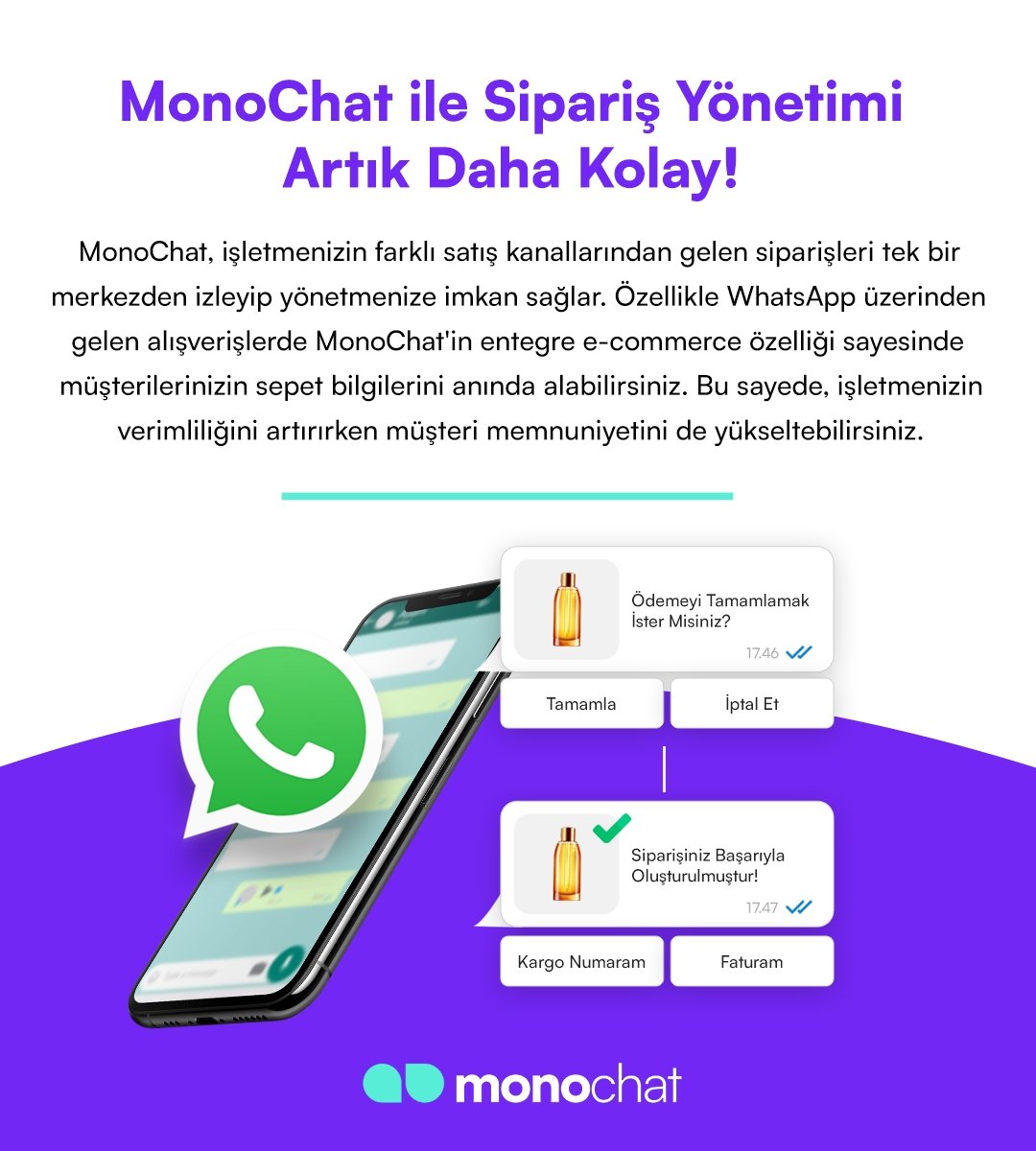 MonoChat ile Sipariş Yönetimi Artık Daha Kolay! 🛒 

#MonoChat #YazılımÇözümleri #İnovasyon #PazarlamaStratejileri