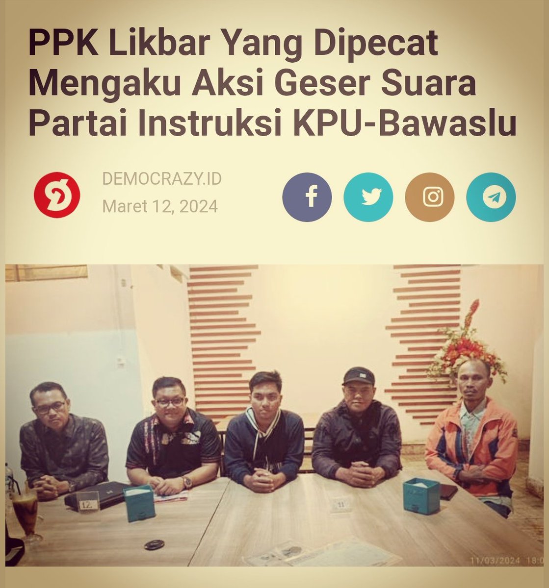 Tanpa ada instruksi, koordinasi dan garansi dari atasan ya ndak mungkin berinisiatip sndiri..

democrazy.id/2024/03/ppk-li…