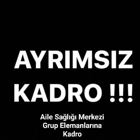 <a href="/asmgruplandirma/">Aile Sağlığı Merkezi Grup Elemanları Derneği</a> Beyaz kod hakkı istiyoruz
#asmgrubamüjde