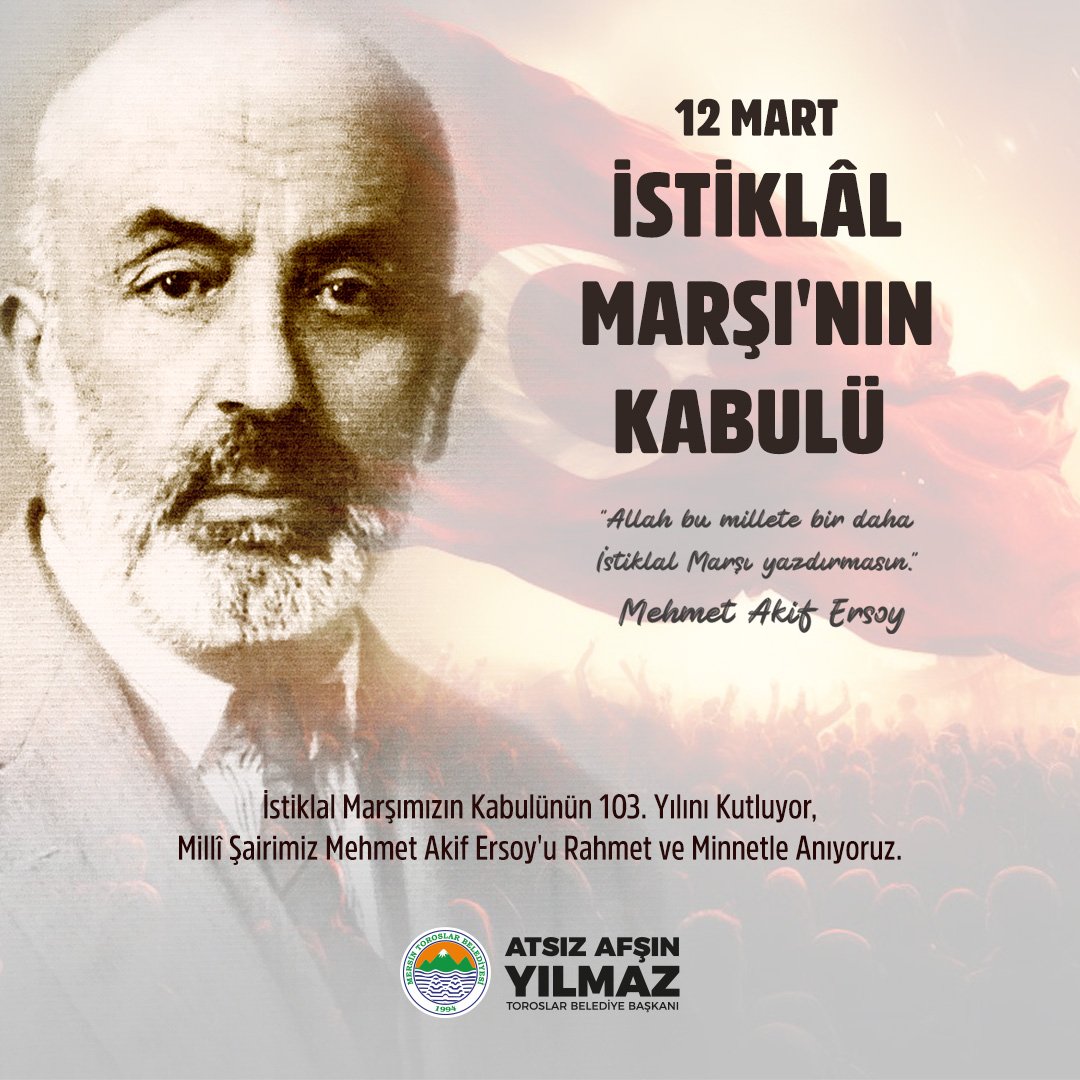 İstiklal Marşımız, bağımsızlığımızın sembolüdür! İstiklal Marşı'mızın Kabulü'nün 103. yıl dönümü kutlu olsun. 🇹🇷 #12Mart #İstiklalMarşı