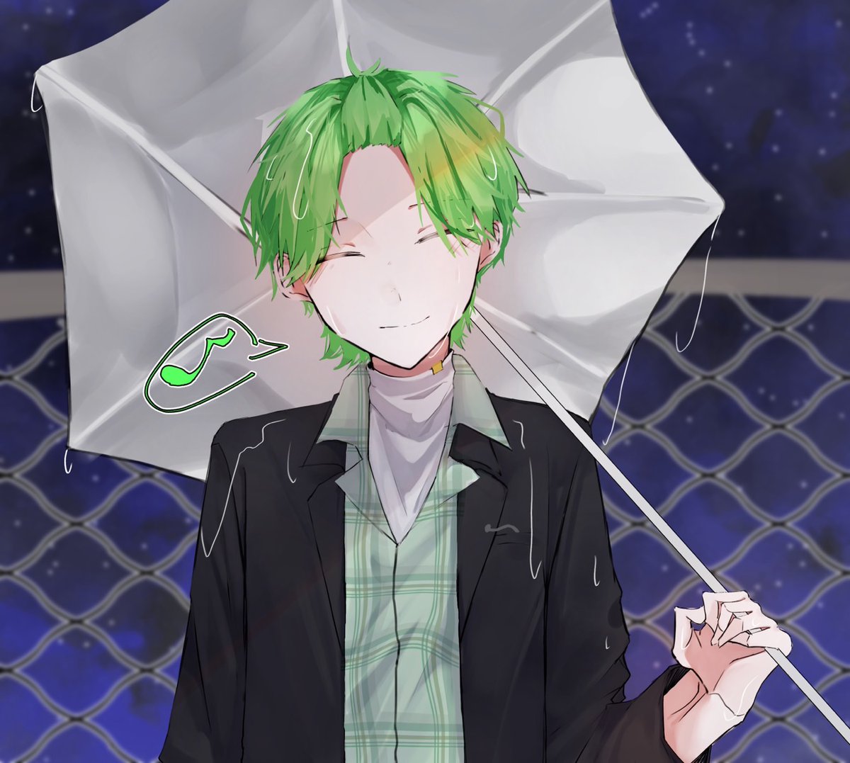 縦人くんの 好きなもの 雨の音 なんかいいなって落書き #霧縦人 #司波