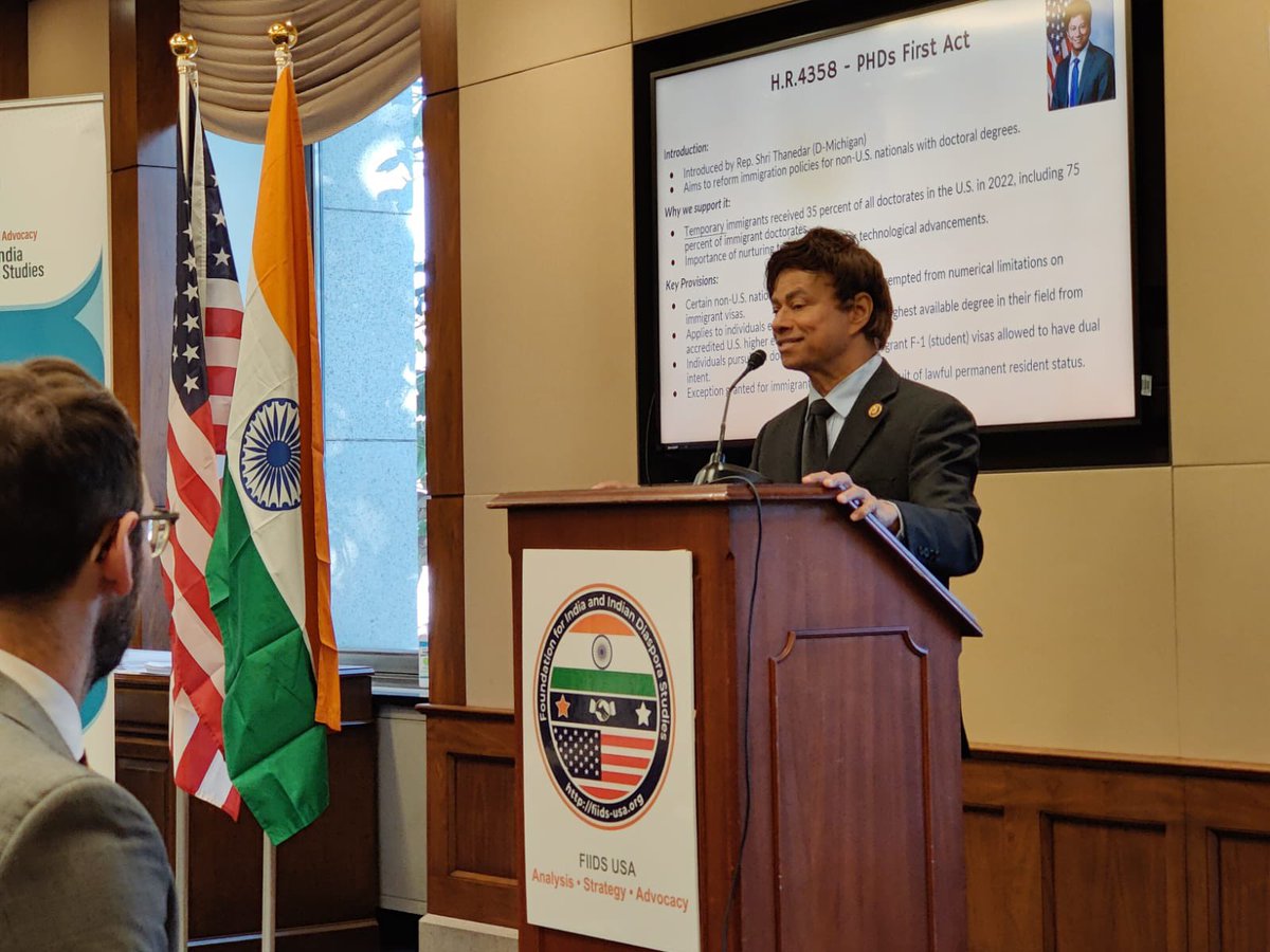 Thanks @RepShriThanedar committing bills for STEM at FIIDS event on the hill on #h1b #opt #EAD #gcbacklog with his result oriented n experience based policies for the US strong leadership n positive impact on #indianDiaspora