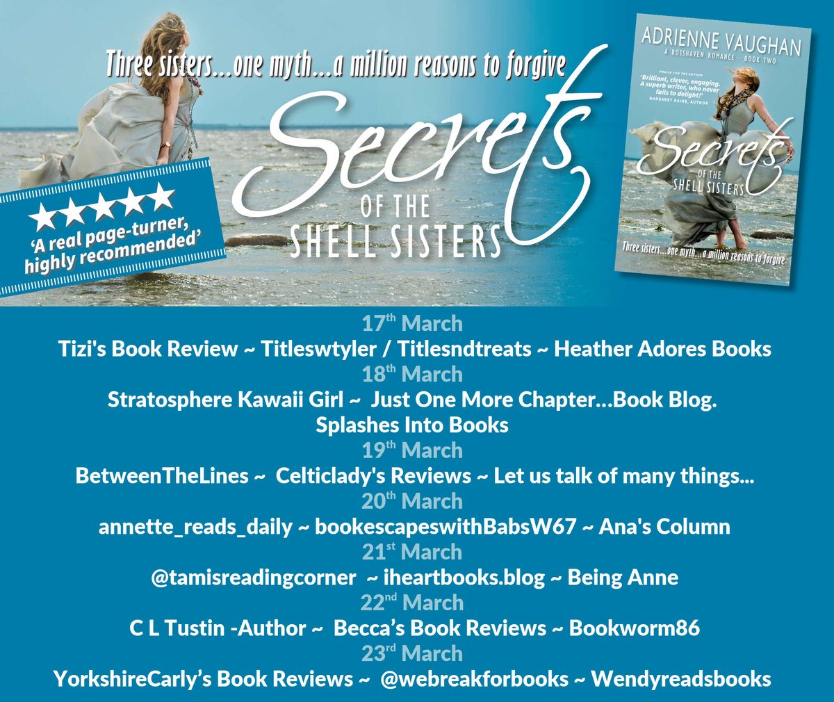 adrienneauthor's tweet photo. Countdown to my fabulous #BookTour for Secrets of the Shell Sisters #Romantasy #siblinglove 
https://t.co/Y2nvSHOjFP
Don't miss it! Only £1.99 for the whole tour.  
#Reading glasses at the ready...can't wait! 
#tuesnews
@RNAtweets
@rararesources https://t.co/NlF3ziS6Pm