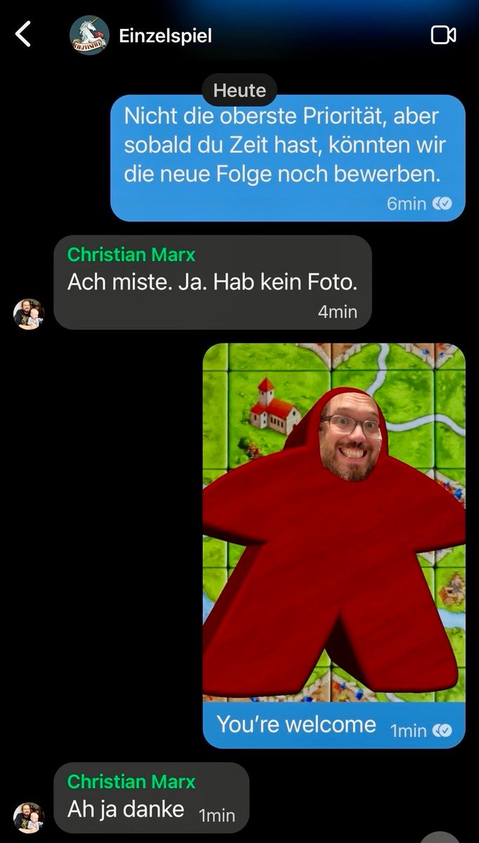 Sehr späte Werbung, aber es gibt eine neue Einzelspiel Folge!
Wir reden darüber, was für einen Einfluss das Hobby Brettspiele auf uns hat. Können wir an was anderes denken? Sind wir mit den Paketbot*innen schon per du? Und kommen wir vor lauter Hobby noch zum Spielen?