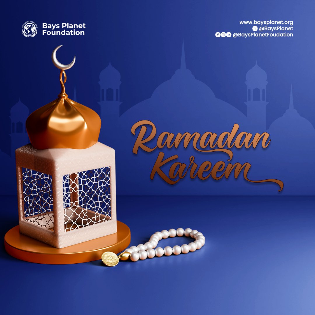 BaysPlanet's tweet photo. Ramadan Mubarak to everyone fasting in this holy ✨️ month.

We pray that this period bring to you and your family more calmness and answered prayers.

From all of us at Bays Planet Foundation.

#BaysPlanet
#RamadanKareem https://t.co/iix5eBg03v