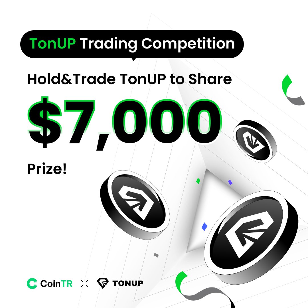 🚀🚀#CoinTR Trading Competition $TONUP <a href="/TonUP_io/">TonUP.ton 💎</a> 🥳

📅 Event Time: Mar 12, 8:00AM - Mar 19, 8:00AM (UTC)

🔥Trade&amp;Hold TONUP, Share $5,000 TONUP!
🔥Random Trading Reward, Share $2,000 TONUP!

🎁 Follow &amp; RT 
🎁 Complete Gleam Task: gleam.io/kem50/cointr-t… 
🙋‍♂️ 50 random winners ,