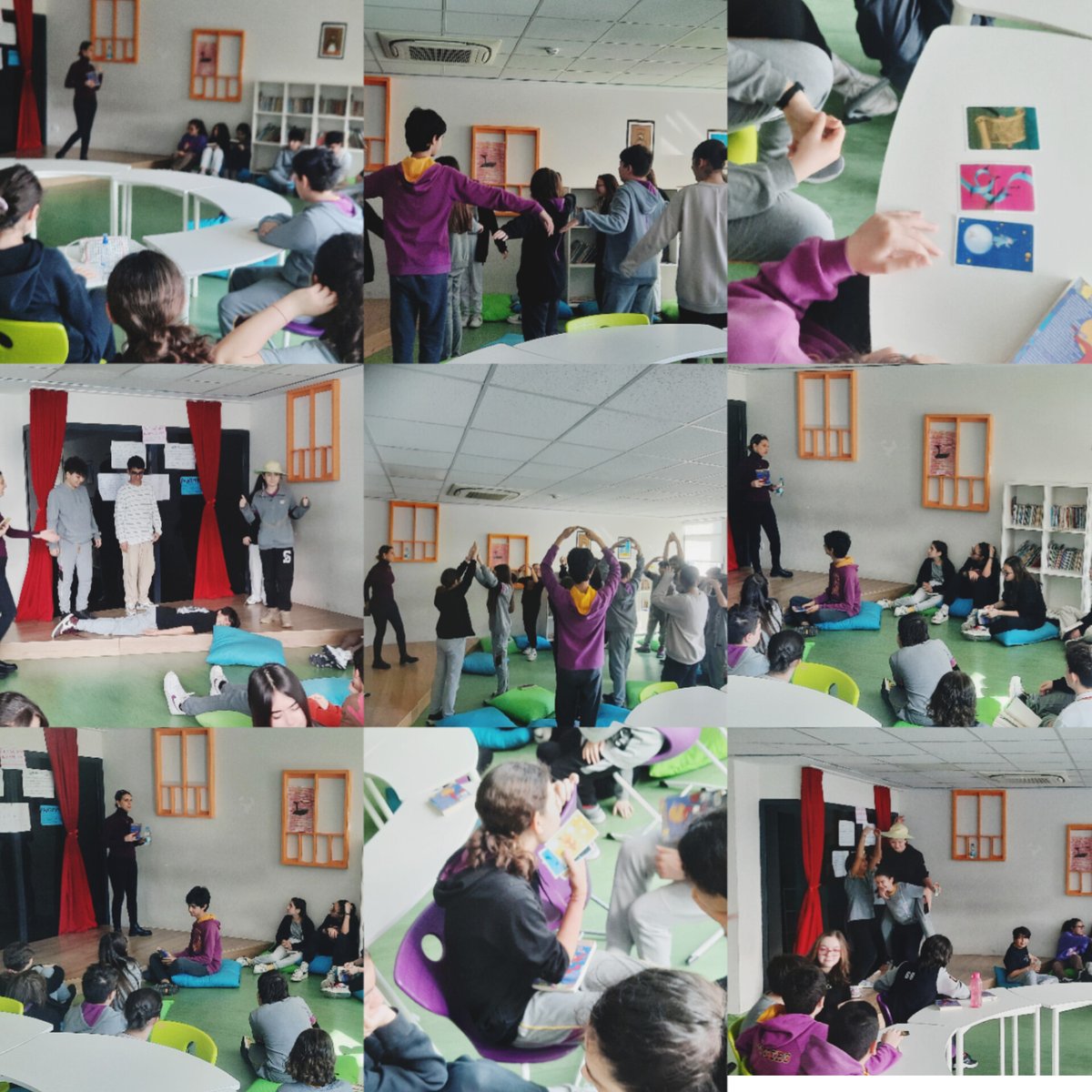 sedef_sevda's tweet photo. Grace Lin'in harika eseri "Dağın Ay'la Buluştuğu Yer"in  atölye çalışmasını 7.sınıflarımızla gerçekleştirdik. Eğitmenimiz Aslı Hanım'a ziyareti ve sunumu için çok teşekkür ederiz. @altinkitaplar @hndnkml @nesluck @UONarlidere https://t.co/JJHSz4I4F5