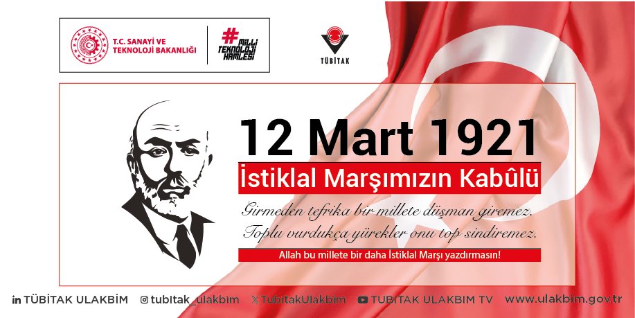 İstiklâl Marşımızın kabulünün 103. yıl dönümü ve Mehmet Akif Ersoy'u Anma Günü kutlu olsun🇹🇷 #İstiklâlMarşı