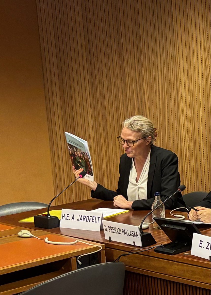 We launched our State of Women Human Rights Defenders 2023 during the #HRC55 with a powerful panel of Ambassador @ajardfelt of @SwedenGeneva, UN Special Rapporteur for HRDs @MaryLawlorhrds, Tamta Mikeladze of @SJcCenter and Dafina Prekazi of @KGSCent, facilitated by  @EvaZillen1