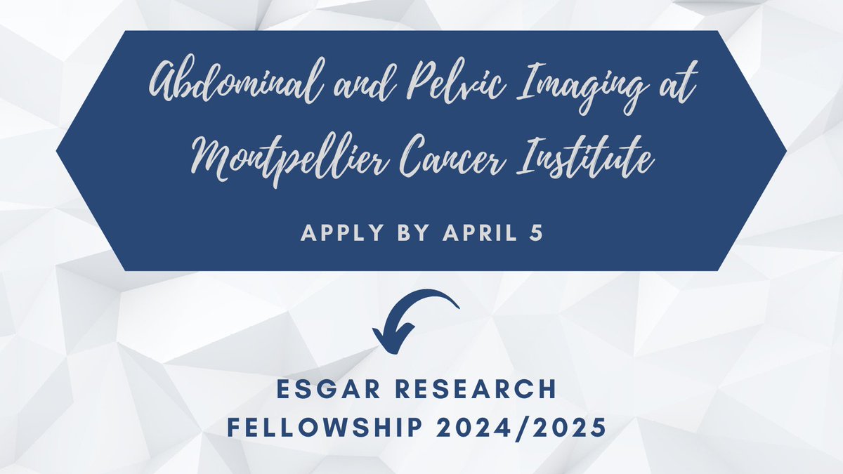 If you're an @esgar member at the dawn of your research career, with a burgeoning research programme or initial experience in various research methodologies, this fellowship is for you: esgar.org/research/progr… #esgarresearchfellowship