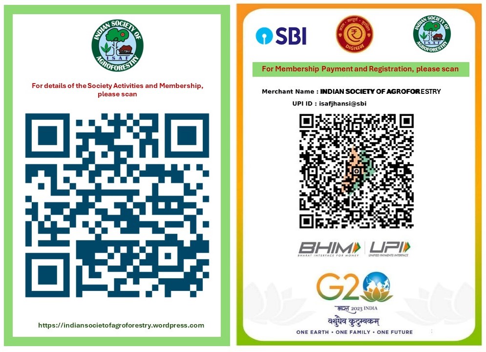 IsafOfIndian's tweet photo. Indian Society of Agroforestry Membership Payment is made easy through QR Code and UPI ID. #icarcafri #icar @arun703 @icarindia @IsafJhansi22169 https://t.co/sKJrPVbONc