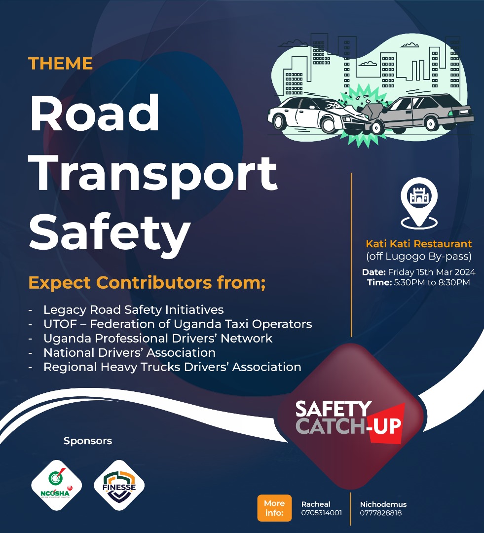 We shall be there 😇. Safety Catch-up: Focus on Road Transport Safety Date: Friday, March 15th, 2024 Time: 5:30 p.m to 8:30 p.m. 📍Kati Kati Restaurant