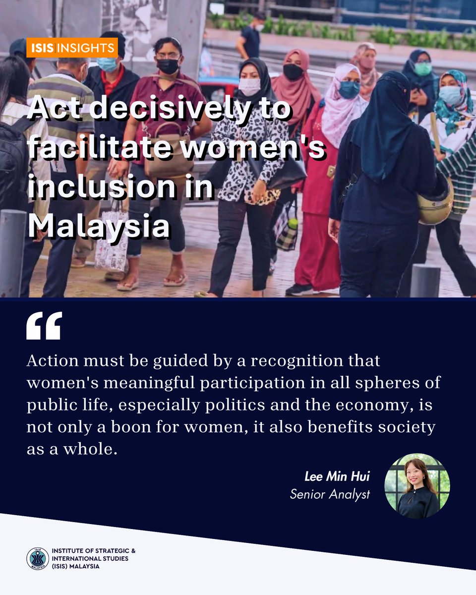 Imagine a future where inclusion is a reality for all Malaysian women. For #IWD2024, @leeminhui_ suggests the first step is to improve women’s political & economic participation through stronger public investment in the care economy, shared parental leave & gender targets.