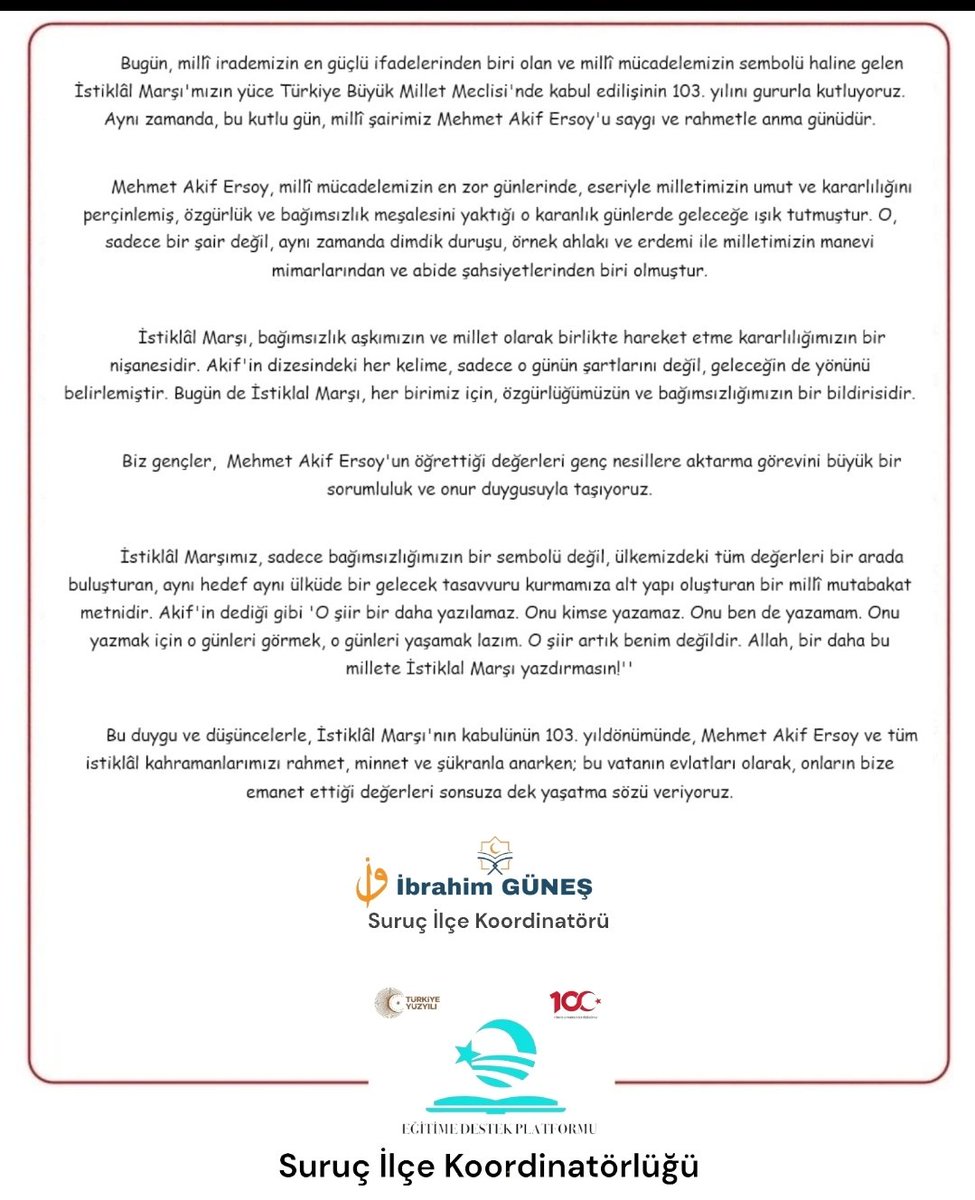 #istiklalmarşınınkabulü #istiklalmarşı103yaşında #istiklalmarşı