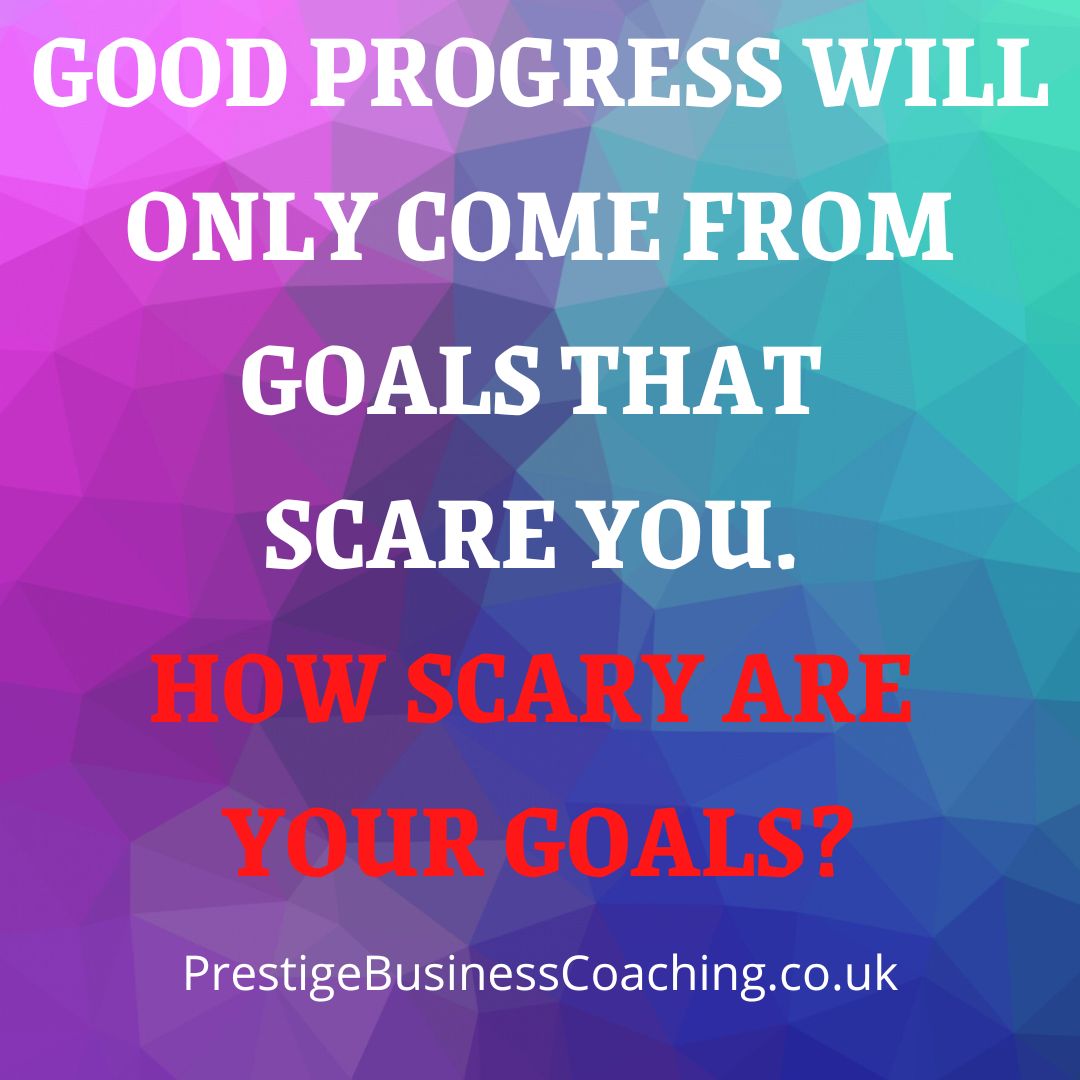 ✨Do Your Goals Scare You? - If you want to progress, you need goals that will challenge and stretch you. Such goals must scare you a bit and they must take you out of your comfort zone. #earlybiz #smallbiz #entrepreneur #success
