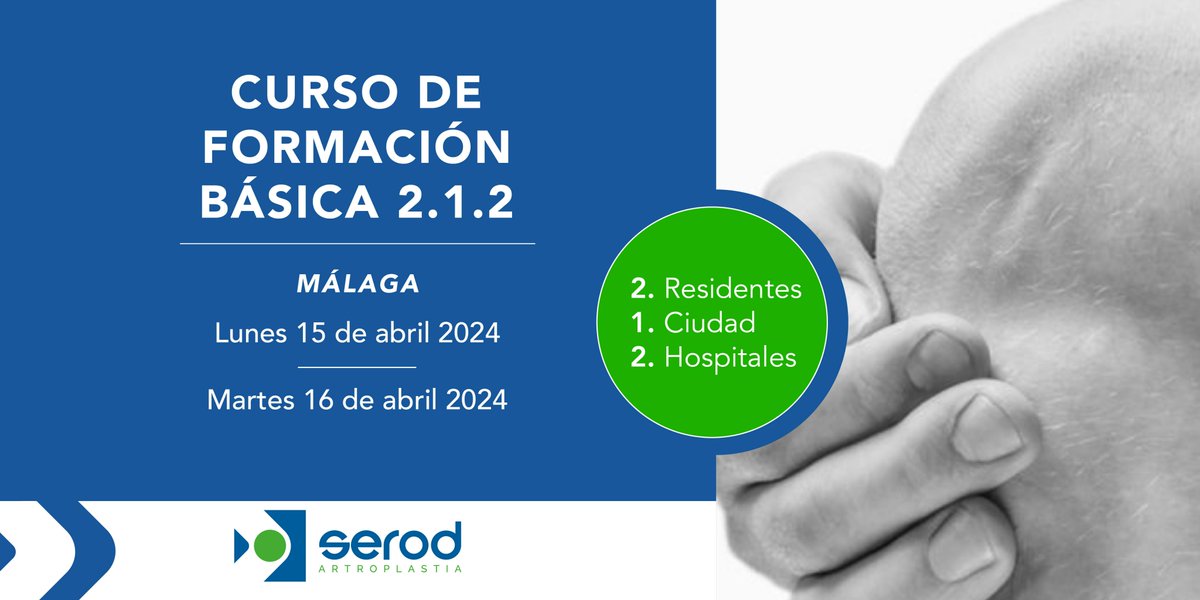 🟢CURSO DE FORMACIÓN BÁSICA 2.1.2 MÁLAGA🟢

Trasladamos nuestro Curso para residentes a 📍Málaga:

🗓️Lunes 15 de abril

🗓️Martes 16 de abril

Completa aquí el formulario📲 acortar.link/CEG2MV