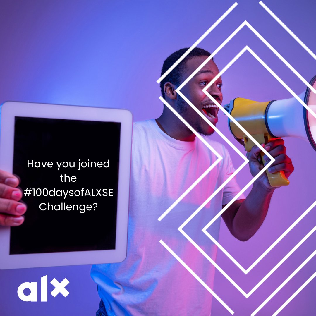 We bring you yet another challenge, the #100daysofalxse coding challenge! Are you ready for 100 days of coding, connecting and accountability? We officially kickoff the 100 days countdown on 13/03/2024 hence hurry and sign up here: sandtech.jotform.com/240672434453556 #ALX_SE