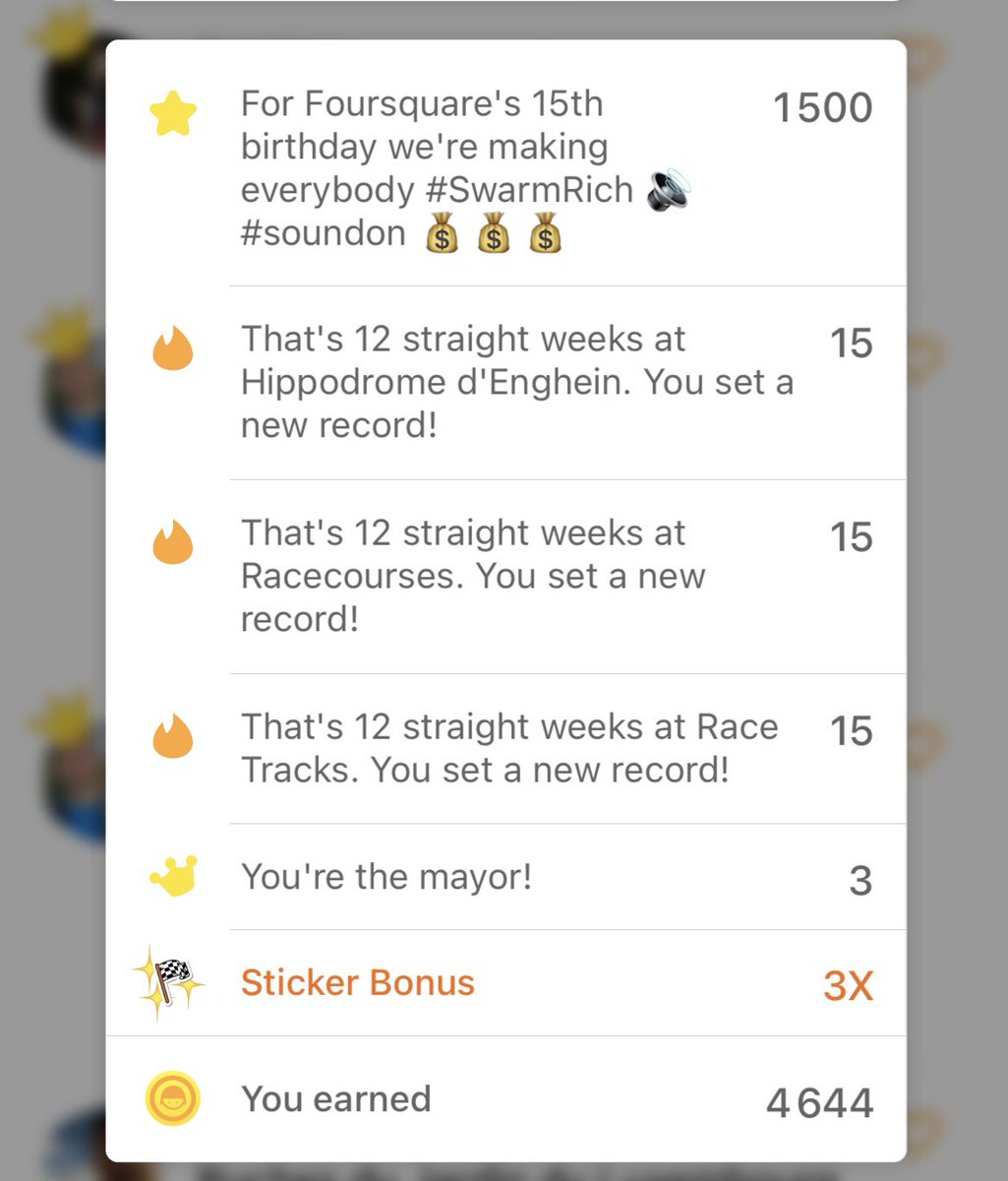 🤩 Can’t believe it! Happy birthday 🥳 @SwarmApp @Foursquare #foursquare #swarm #app #geolocalisation #data #swarmrich