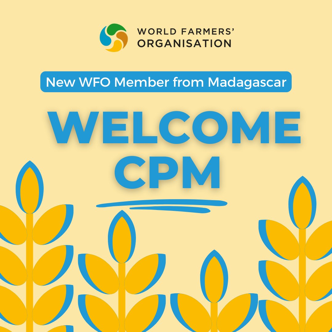 The #WFO is expanding! 🚀 🌟 We are pleased to welcome @CNOPBurundi 🇧🇮 & #CPM 🇲🇬, both from the #Africa Constituency to our community! 🤝Let's unite our strengths to make the #Farmers' voice resonate even louder! #FarmersInAction #Farmers4Climate #Farmers4FoodSystems