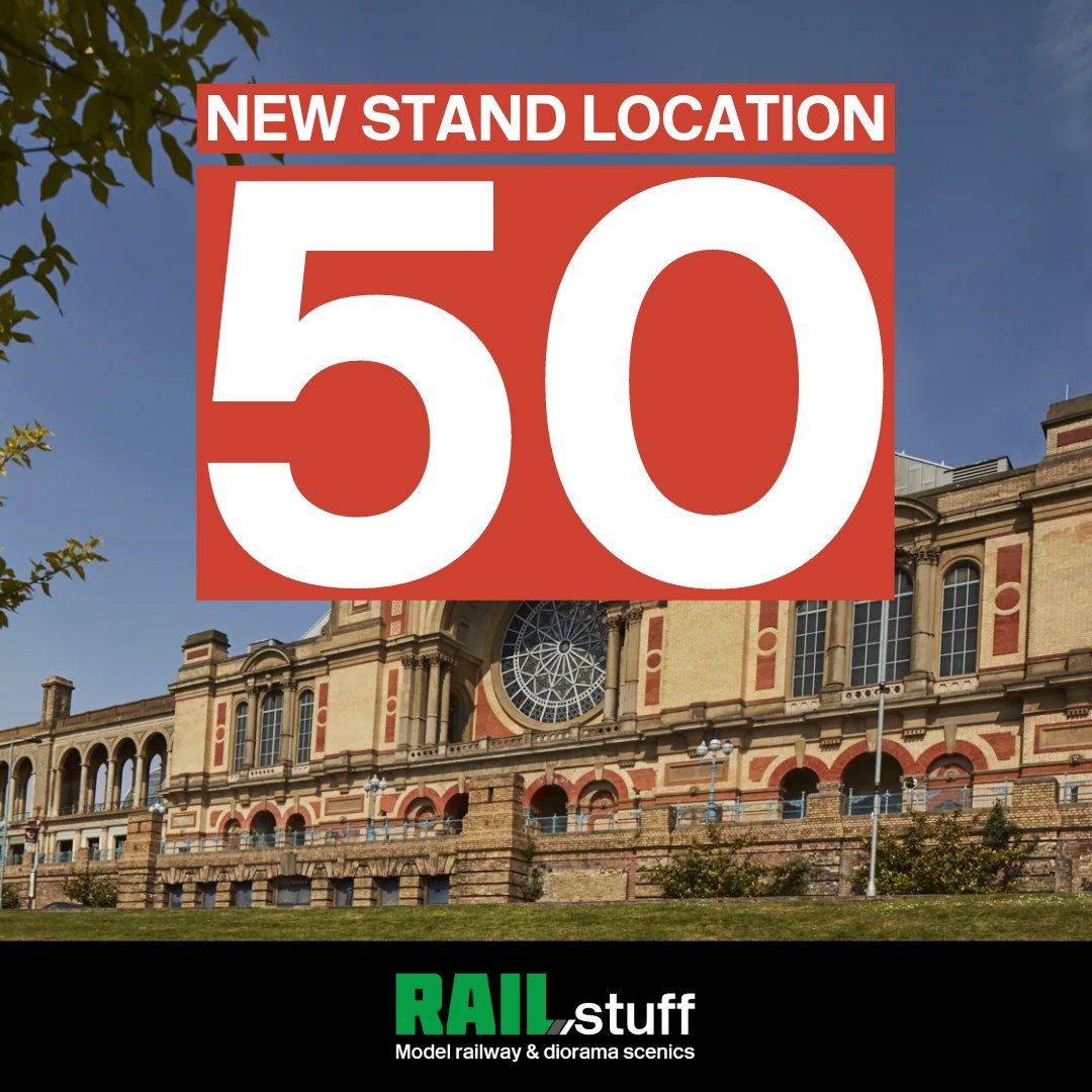 railstuff's tweet image. UPDATED STAND LOCATION
We have moved at Ally Pally to stand location 50. Come and see us this weekend.
