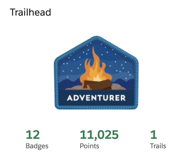 Shaiz06's tweet photo. Took some time to complete a few interesting Badges🏅 on Trailhead🏔️ and finally reached Adventure rank and still long way to go 🧗🏻 https://t.co/0P1JsrFoJy