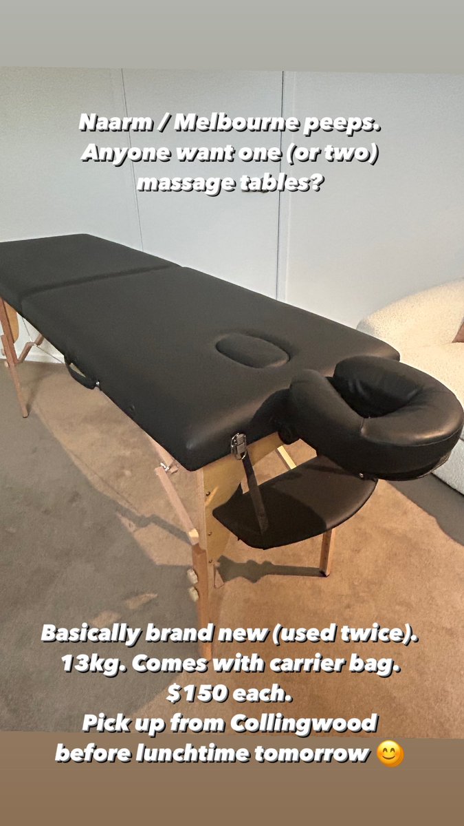 2 x MASSAGE TABLE FOR SALE IN MELB/NAARM 🙃