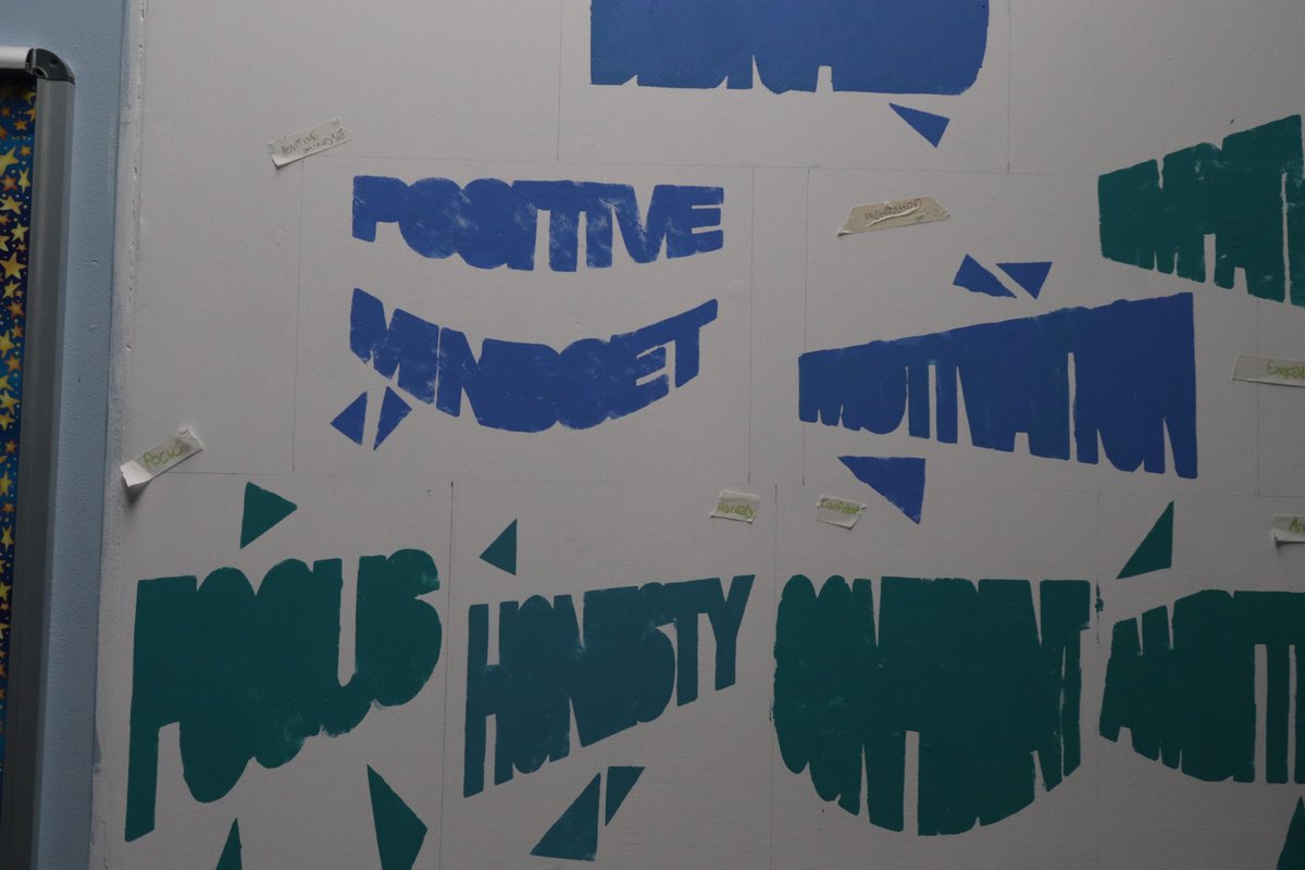 Year 9 participated in an Art for Well-being workshop about what it means to be successful.
Through discussion and creative activities students explored the qualities of a successful person. Students then learnt about stencilling, creating word stencils about success.