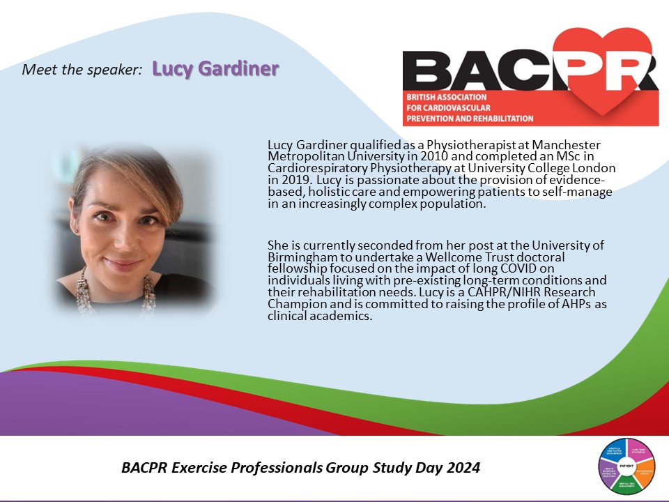 Introducing our next speaker #EPG2024 @LucyGardinerPT joining us to share learning from pulmonary rehabilitation To register eu.eventscloud.com/website/13191/ Don't forget to submit your abstracts by midday 5th April !